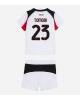 AC Milan Fikayo Tomori #23 Bortatröja Barn 2025-26 Kortärmad (+ Korta byxor)