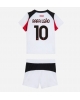 AC Milan Rafael Leao #10 Bortatröja Barn 2025-26 Kortärmad (+ Korta byxor)