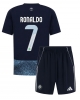Al-Nassr Cristiano Ronaldo #7 Bortatröja Barn 2025-26 Kortärmad (+ Korta byxor)