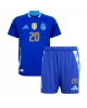 Argentina Alexis Mac Allister #20 Bortatröja Barn Copa America 2024 Kortärmad (+ Korta byxor)