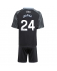 Aston Villa Amadou Onana #24 Bortatröja Barn 2025-26 Kortärmad (+ Korta byxor)