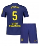 Atletico Madrid Johnny Cardoso #5 Bortatröja Barn 2025-26 Kortärmad (+ Korta byxor)
