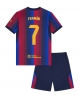 Barcelona Fermin Lopez #7 Hemmatröja Barn 2026-27 Kortärmad (+ Korta byxor)