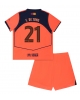 Barcelona Frenkie de Jong #21 Tredjeställ Barn 2025-26 Kortärmad (+ Korta byxor)
