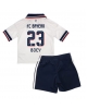 Bayern Munich Sacha Boey #23 Bortatröja Barn 2026-27 Kortärmad (+ Korta byxor)