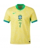 Brasilien Vinicius Junior #7 Hemmatröja Copa America 2024 Kortärmad