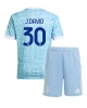 Juventus Jonathan David #30 Bortatröja Barn 2025-26 Kortärmad (+ Korta byxor)