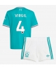 Liverpool Virgil van Dijk #4 Tredjeställ Barn 2025-26 Kortärmad (+ Korta byxor)