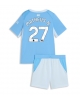 Manchester City Matheus Nunes #27 Hemmatröja Barn 2026-27 Kortärmad (+ Korta byxor)