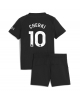 Manchester City Rayan Cherki #10 Bortatröja Barn 2025-26 Kortärmad (+ Korta byxor)