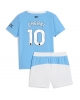 Manchester City Rayan Cherki #10 Hemmatröja Barn 2025-26 Kortärmad (+ Korta byxor)