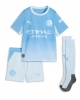 Manchester City Rico Lewis #82 Hemmatröja Barn 2026-27 Kortärmad (+ Korta byxor)