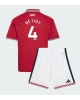 Manchester United Matthijs de Ligt #4 Hemmatröja Barn 2026-27 Kortärmad (+ Korta byxor)