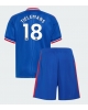 Manchester United Youri Tielemans #18 Bortatröja Barn 2026-27 Kortärmad (+ Korta byxor)