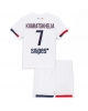 Paris Saint-Germain Khvicha Kvaratskhelia #7 Bortatröja Barn 2025-26 Kortärmad (+ Korta byxor)