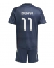 Real Madrid Rodrygo Goes #11 Bortatröja Barn 2025-26 Kortärmad (+ Korta byxor)
